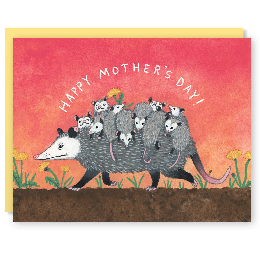 cactus club Mother's Day Card Opossum